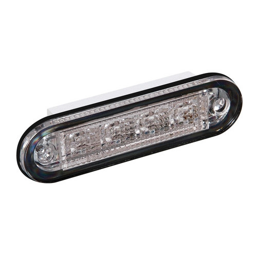 4 LED-es szélességjelző - 12/24V - fehér, ovális - 90mm