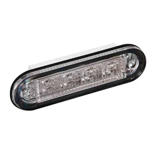 4 LED-es szélességjelző - 12/24V - fehér, ovális - 90mm