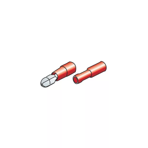 Lampa kábelvég kerek szett - 0,5-1,5 mm2 - piros