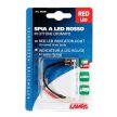 Lampa 12/24V LED jelzőfény (menetes), piros színű
