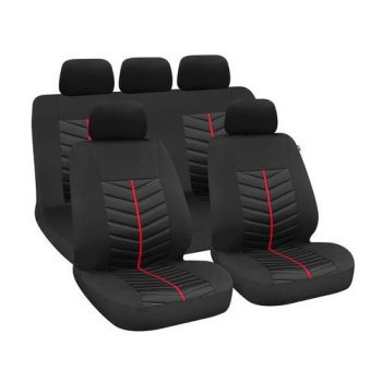   LAMPA Rapid - 9 részes üléshuzat szett, univerzális, piros-fekete színben