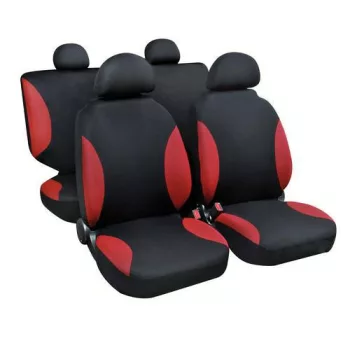   LAMPA Palinuro - 8 részes üléshuzat szett, univerzális, fekete-piros