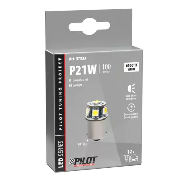 Lampa 12V BA15S 6 SMD LED, fehér színű