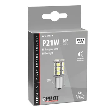 Lampa 12V BA15S 18 SMD LED, fehér színű