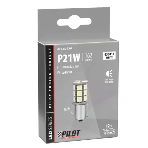 Lampa 12V BA15S 18 SMD LED, fehér színű