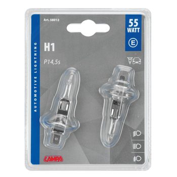 Lampa 12V H1 55W halogén izzó - párban