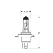 Lampa 12V H4 130/90W izzó,