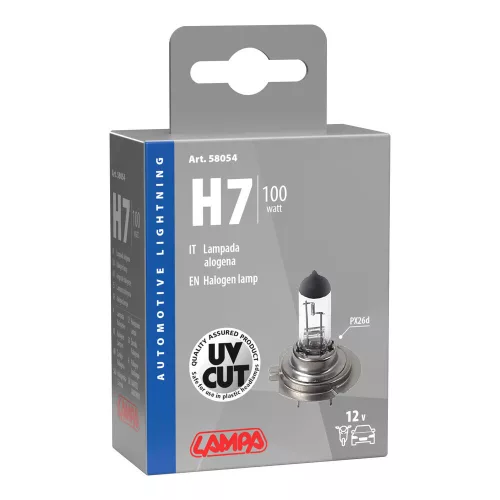 Lampa 12V H7 100W izzó,