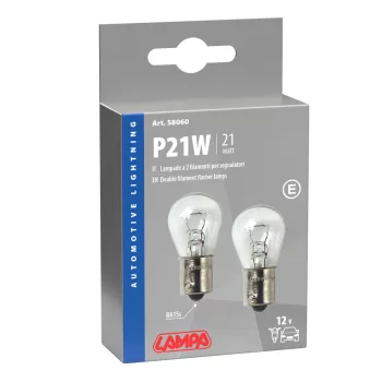 Lampa BA15S (P21W) izzó, - párban