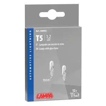 Lampa T5 halogén izzó - 12 V/1,2W - üvegfejű - párban