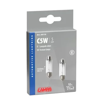 Lampa szofita C5W halogén izzó - 12V/5W - párban