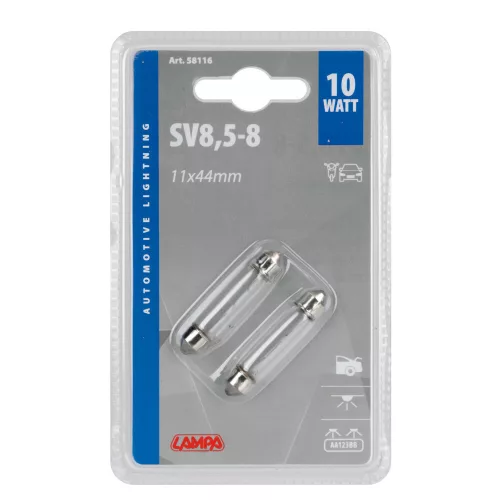 Lampa SV8,5-8 sofita (10W) 11x44mm izzó, - párban