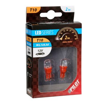   Lampa 12V T10 (W2,1x9,5d) LED dióda, sárga színű, - párban