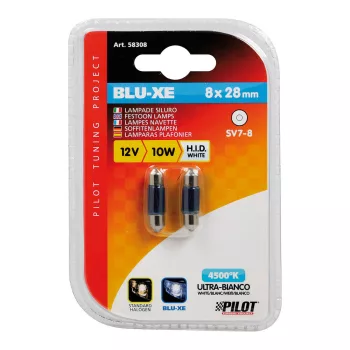   Lampa Blu-Xe SV7-8 szofita, (10W) 8x28mm izzó, kék színű, - párban