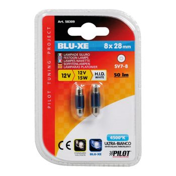   Lampa Blu-Xe SV7-8, 15W 8x28mm izzó, kék színű, - párban