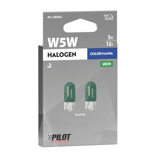 Halogén izzó T5 - 5W - zöld - párban