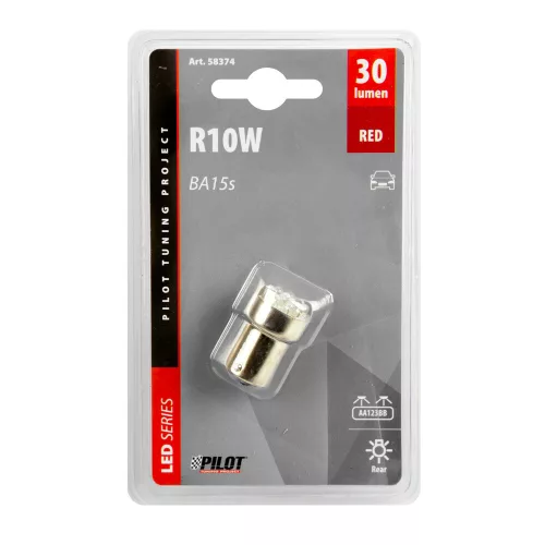 Lampa 12V BA15S (R10W) 11 LED dióda, fehér színű