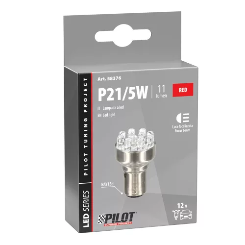 Lampa 12V BAY15D 11 LED dióda, fehér színű