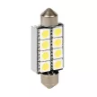 Lampa 12V SV8,5-8 15x42mm, 8 SMD LED, fehér színű 