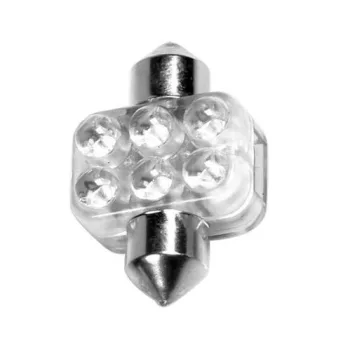 Lampa 12V SV8,5-8 sofita 6 LED dióda 18x31mm, kék színű
