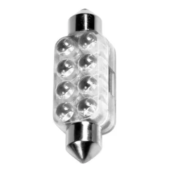 Lampa 12V SV8,5-8 8 LED dióda 13x44mm, zöld színű