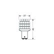 Lampa 12V BA15d (P21W), piros színű