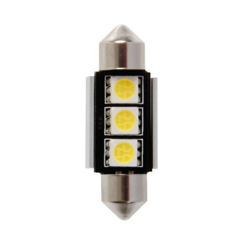 Lampa 12V 36mm szofita (SV8,5-8) 3 SMD LED, fehér színű
