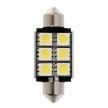 Lampa 12V 36mm szofita (SV8,5-8) 6 SMD LED, fehér színű