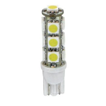 Lampa 12V T10 13 SMD, fehér színű, - párban