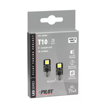 Lampa 12V T10 2 SMD, fehér színű, - párban