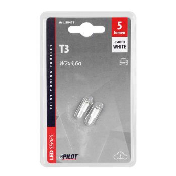 Lampa 12V T3 1 SMD, fehér színű, - párban