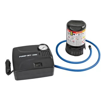 Defektjavító készlet kompresszorral - 12V