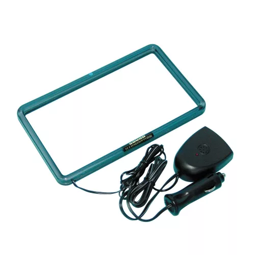 Lampa XL Neon rádió keret - 12V - 18,3x10,2 cm - zöld