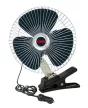 Lampa 12V oszcilláló ventilátor, csíptetős - 20cm - króm