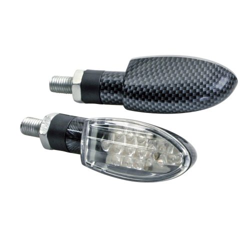Lampa Twist LED motorkerékpáros index – karbon - párban