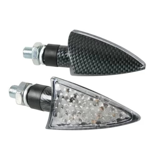 Lampa Spike LED motorkerékpáros index – karbon - párban
