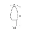 Lampa Tuareg LED motorkerékpáros index – fekete - párban