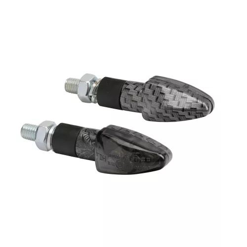 Lampa Atom LED motorkerékpáros index – Karbon - párban