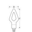Lampa KIER LED motorkerékpáros index  – fekete - párban