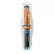 Lampa Metal Grips alumínium-gumi kormány markolat, kék-fekete - párban