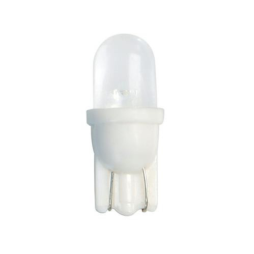 Lampa 12V T10 (domború) 1 LED dióda, fehér színű, - párban