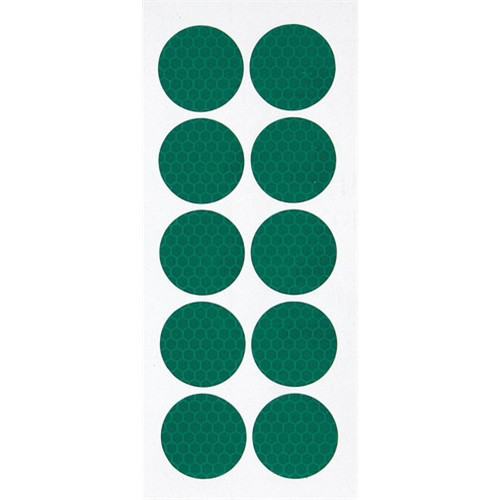 Fényvisszaverő matrica - zöld - 10db