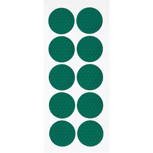 Fényvisszaverő matrica - zöld - 10db