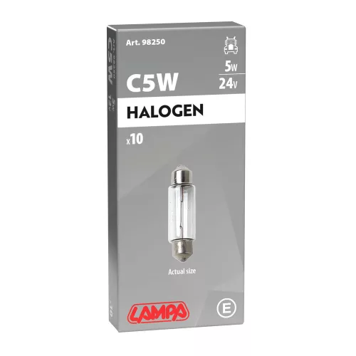 Lampa szofita SV8,5-8 halogén izzó - 24V 5W - 11x35mm - 1db