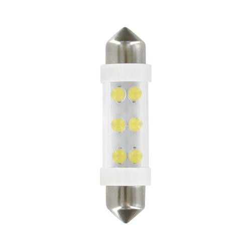 Lampa 24V 35mm szofita (SV8,5-8) 6 LED-es, fehér színű - párban