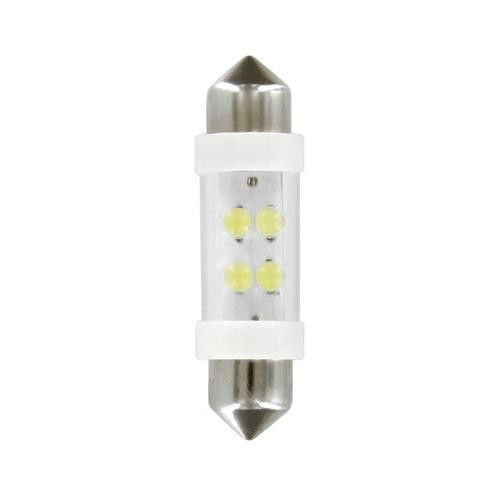 Lampa 12V 38mm szofita (SV8,5-8) 4 LED, fehér színű - párban