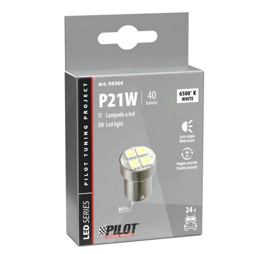 Lampa 24V BA15S (P21W) izzó, 