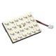 Lampa 24V SMD 24 LED panael, 35x50mm, piros színű