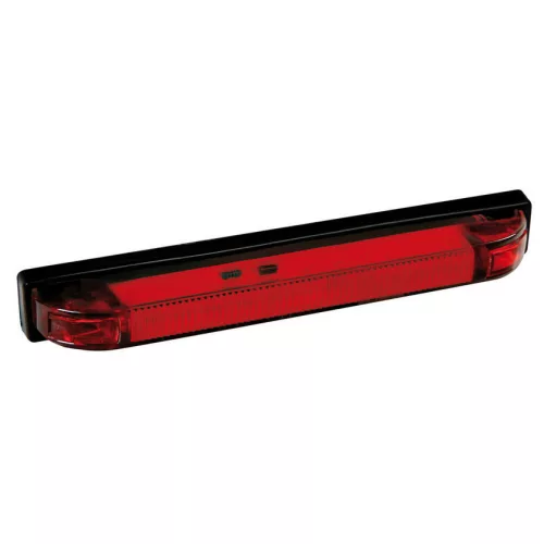 12 LED-es külső világítás - 155X12mm - 24V - piros - PR6