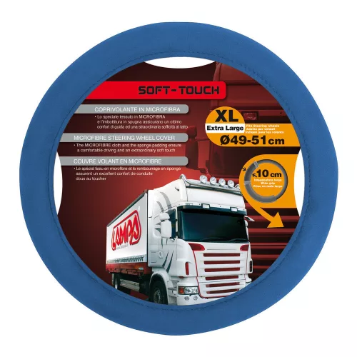 Lampa Kormányvédő Soft Touch, 49-51cm - kék